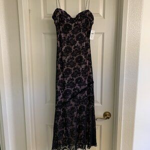 ewindsor, small, black pink lace dress